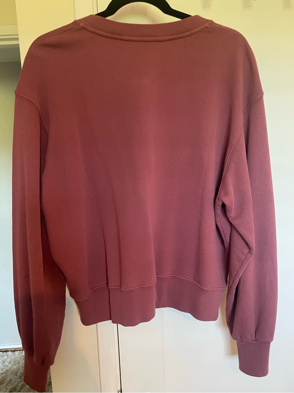 Evereve Dusty Mauve Button-Up Henley Sweatshirt - Picture 3 of 5